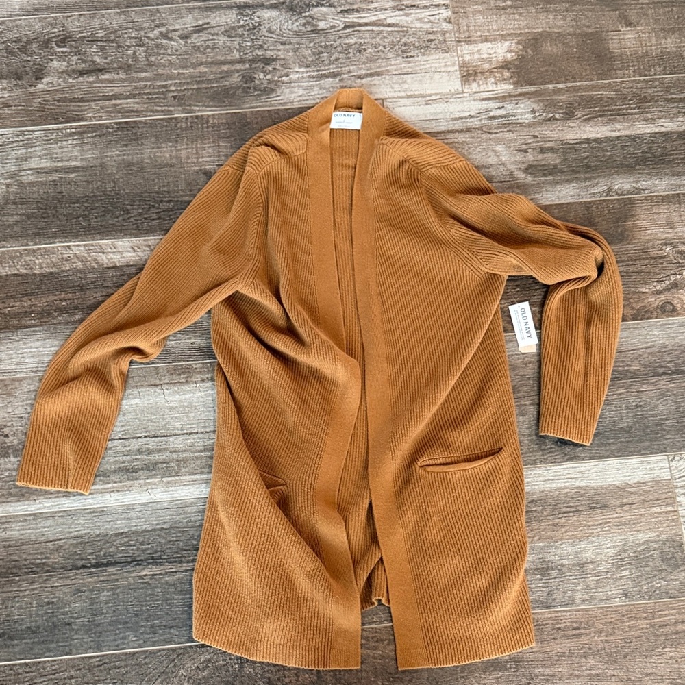 Women's Open Front Cardigan Sweater - Tan